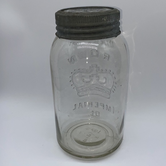 Vintage 1932 Crown Quart Mason Canning Preserving Pickling Glas… - Picture 5 of 13